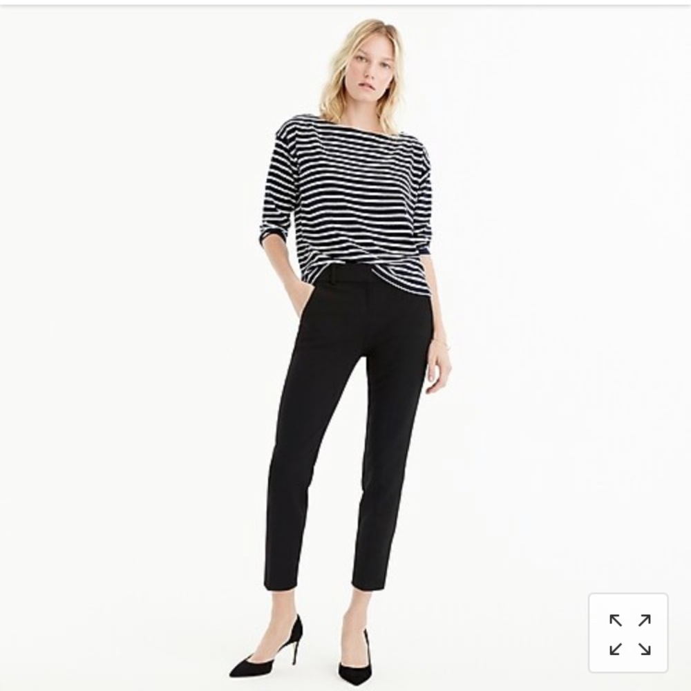 J. Crew Cameron crop pant in black